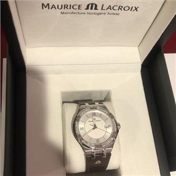 Custom Natural Diamond Maurice Lacroix AIKON AI1008 42mm Leather Men's Watch IGI Certified