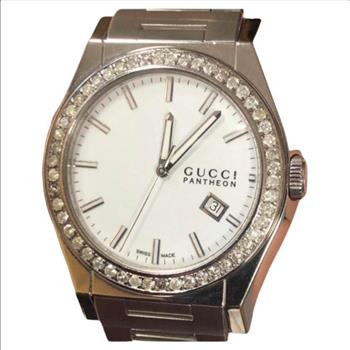 Custom Natural Diamond Gucci Men’s Pantheon Watch 42mm IGI Certified