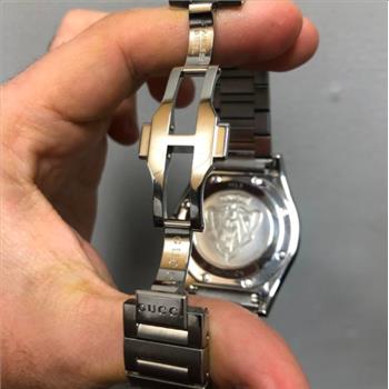 Custom Natural Diamond Gucci Men’s Pantheon Watch 42mm IGI Certified