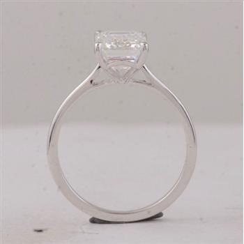 Real Lab Grown Diamond 3 Carat Emerald Cut Engagement Ring Solid 14k White Gold IGI Certified