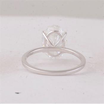 Real Lab Grown Diamond Oval Brilliant Engagement Ring 2 Carat Solid 14k White Gold IGI Certified  