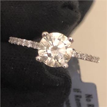Real Natural Diamond 1 Carat Engagement Ring IGI Certified 