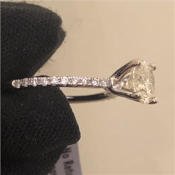 Real Natural Diamond 1 Carat Engagement Ring IGI Certified 