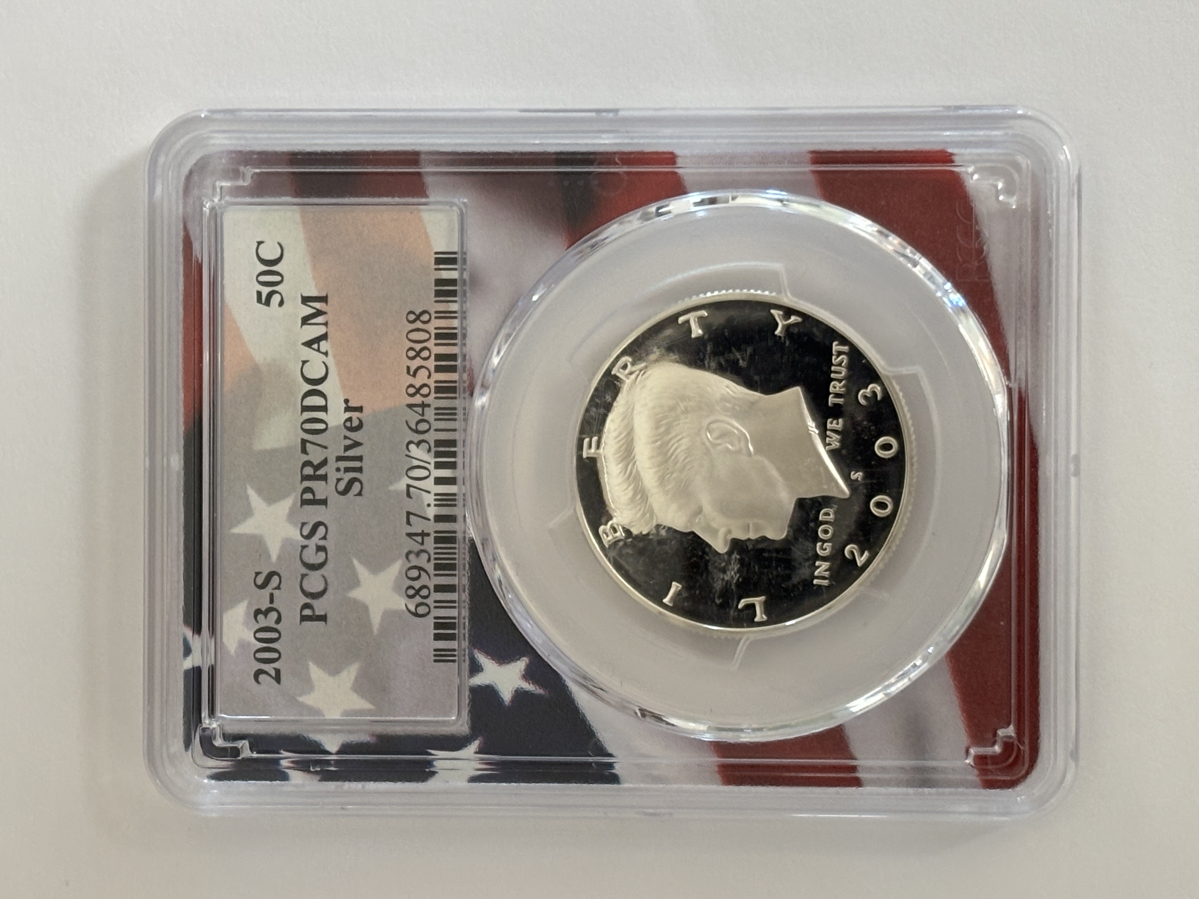 2003-S Kennedy Half Dollar 90% Silver PCGS PR70DCAM Deep Cameo Proof