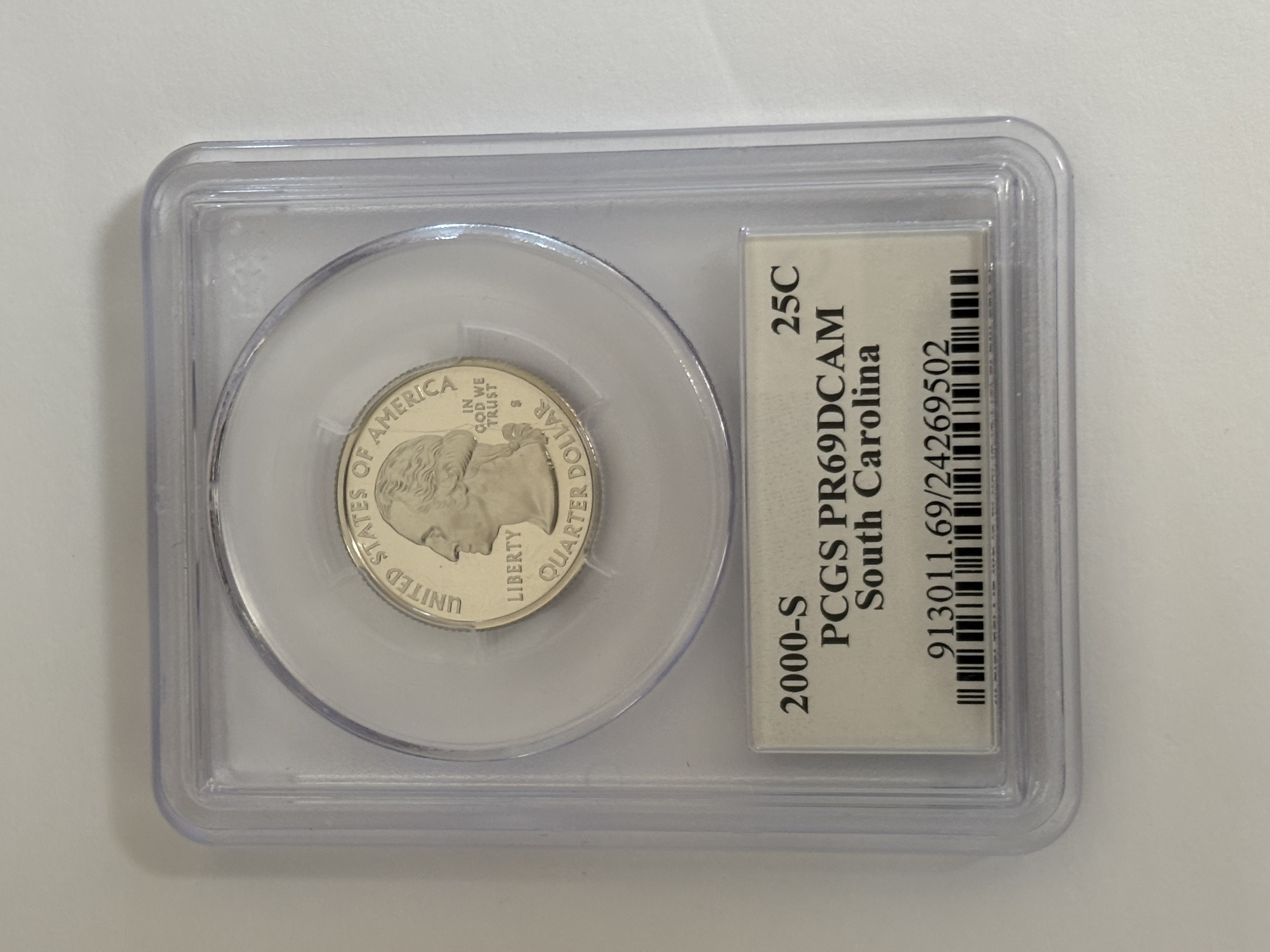 2000-S South Carolina State Quarter PCGS PR69DCAM Deep Cameo Proof