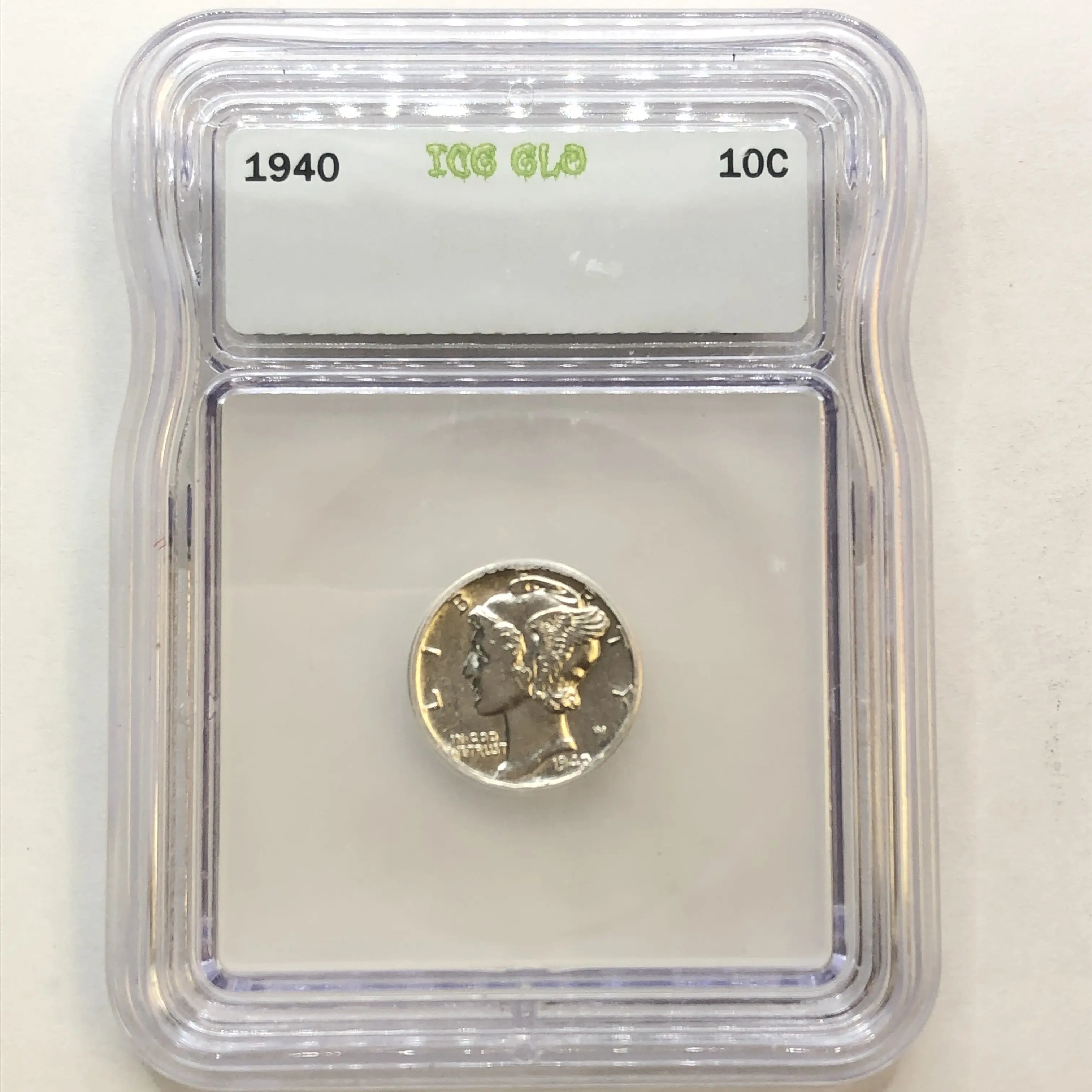 1940 Silver Mercury Dime Graded by ICG