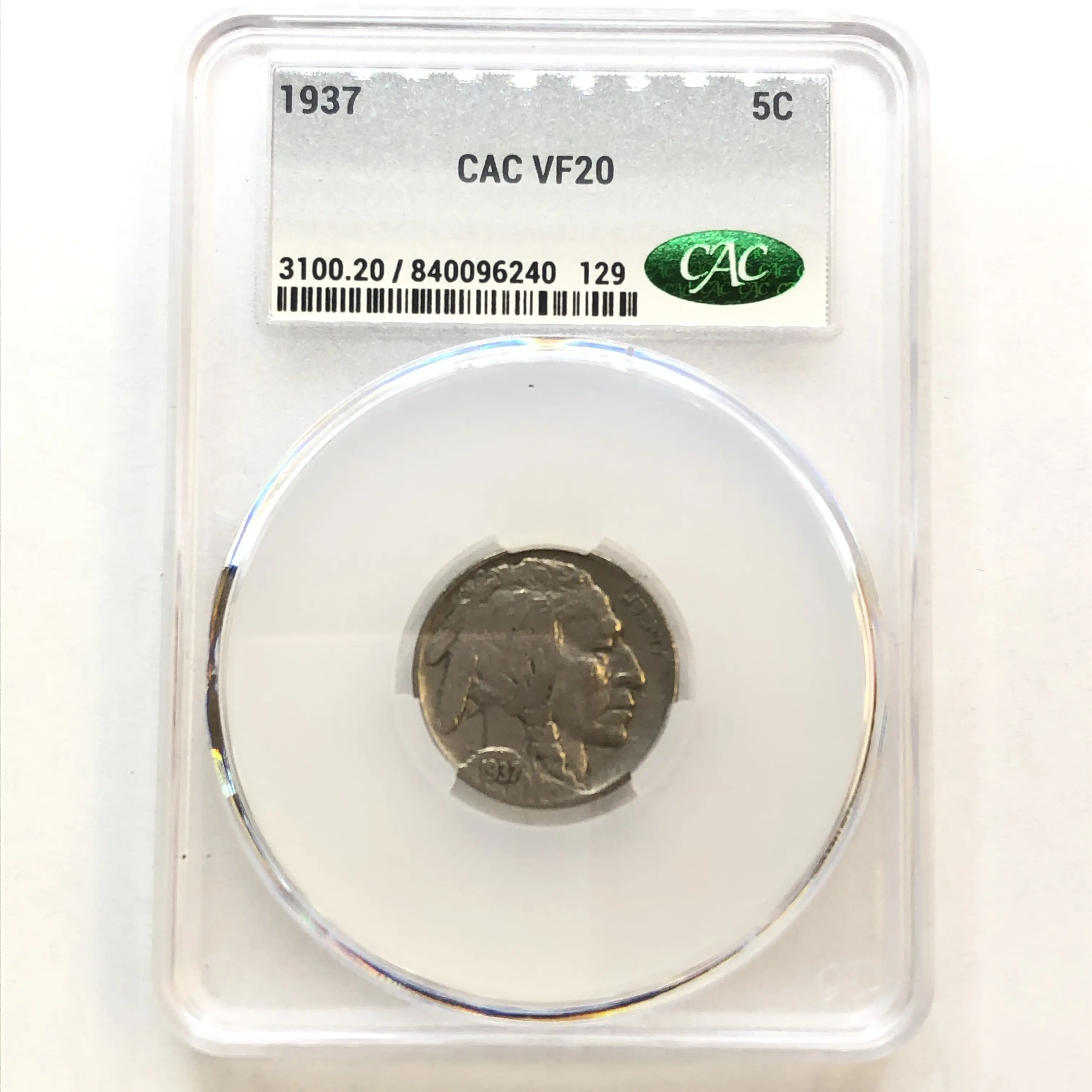 1937 Buffalo Nickel Graded by CAC