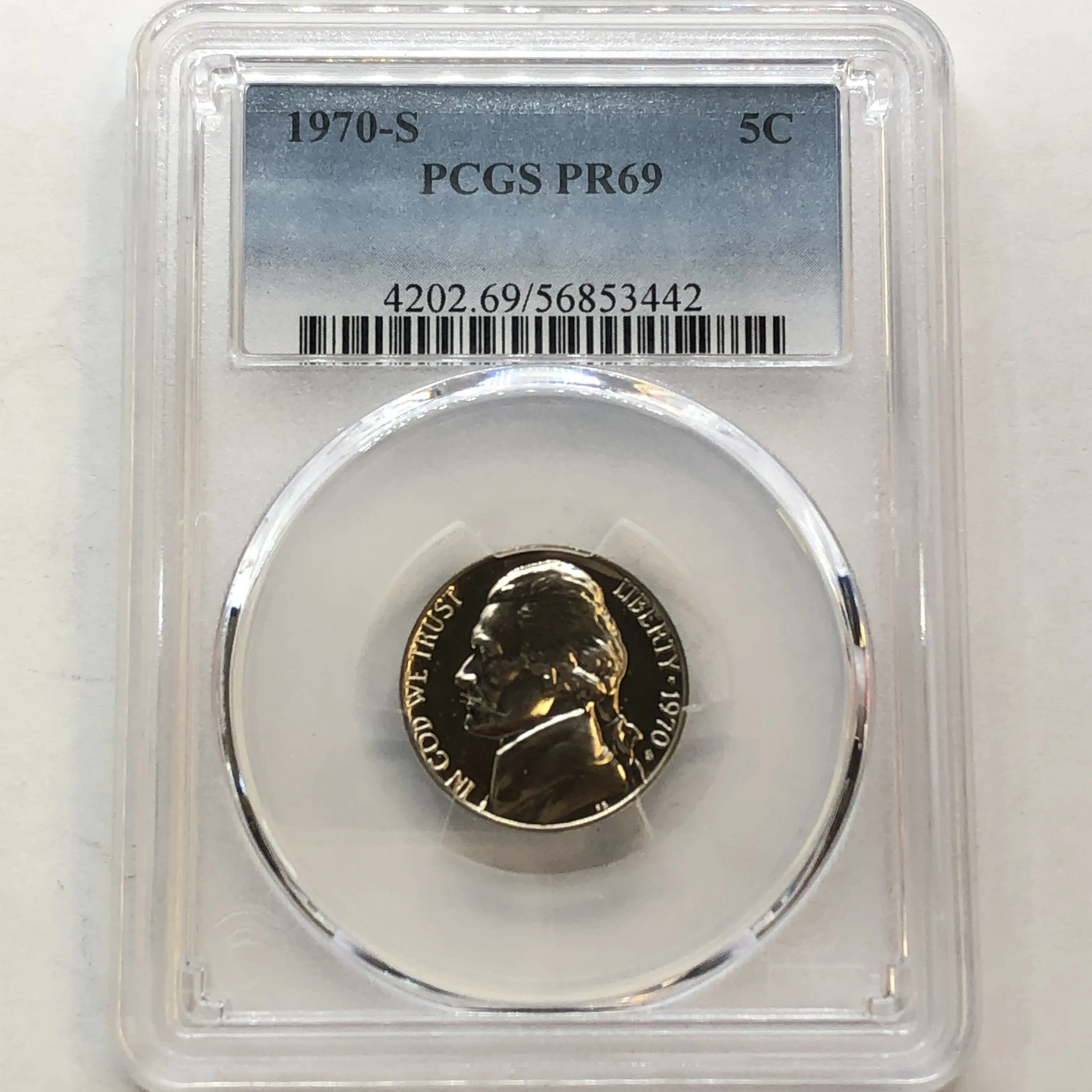 1970- Proof Nickel Graded by PCGS