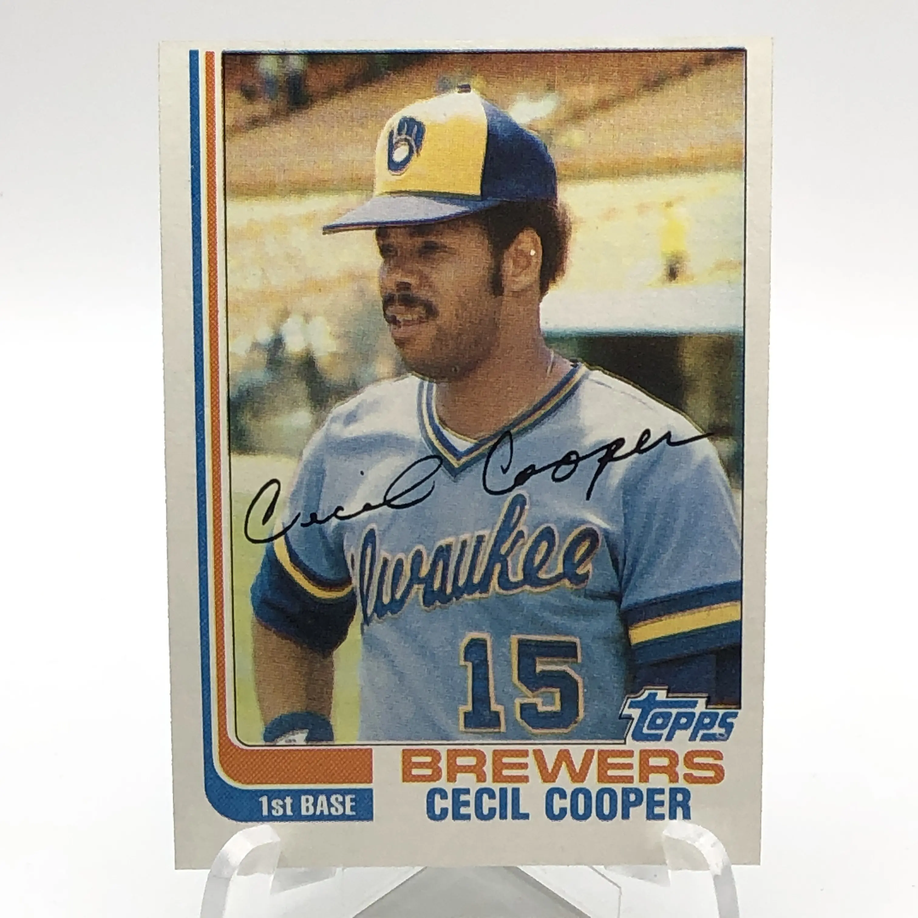 Cecil Cooper High Grade Vintage 1982 Topps Baseball Card Set Break