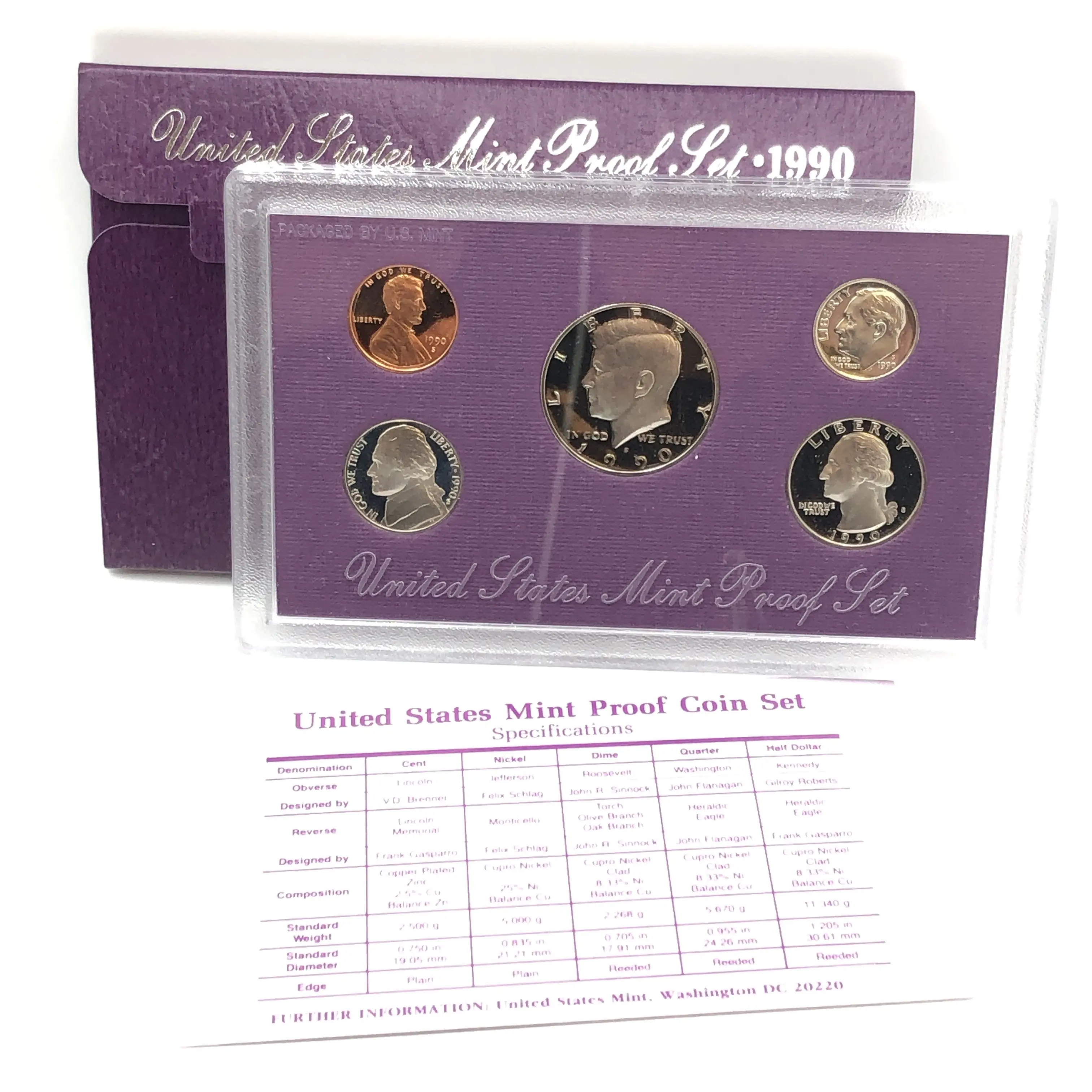 1990 Us Proof Coin Set in Original Packaging