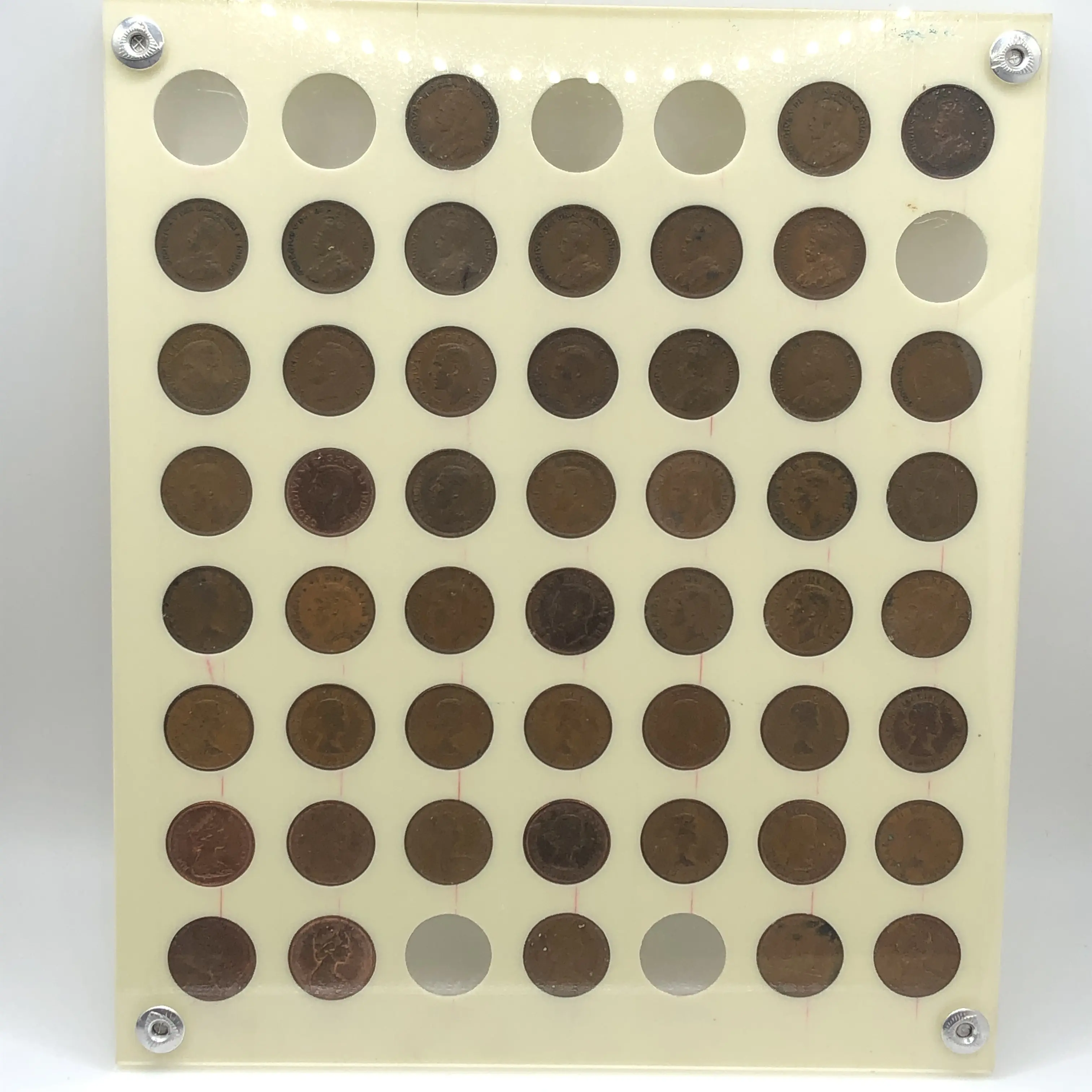 High Grade Canada Penny  Set in Plastic Display