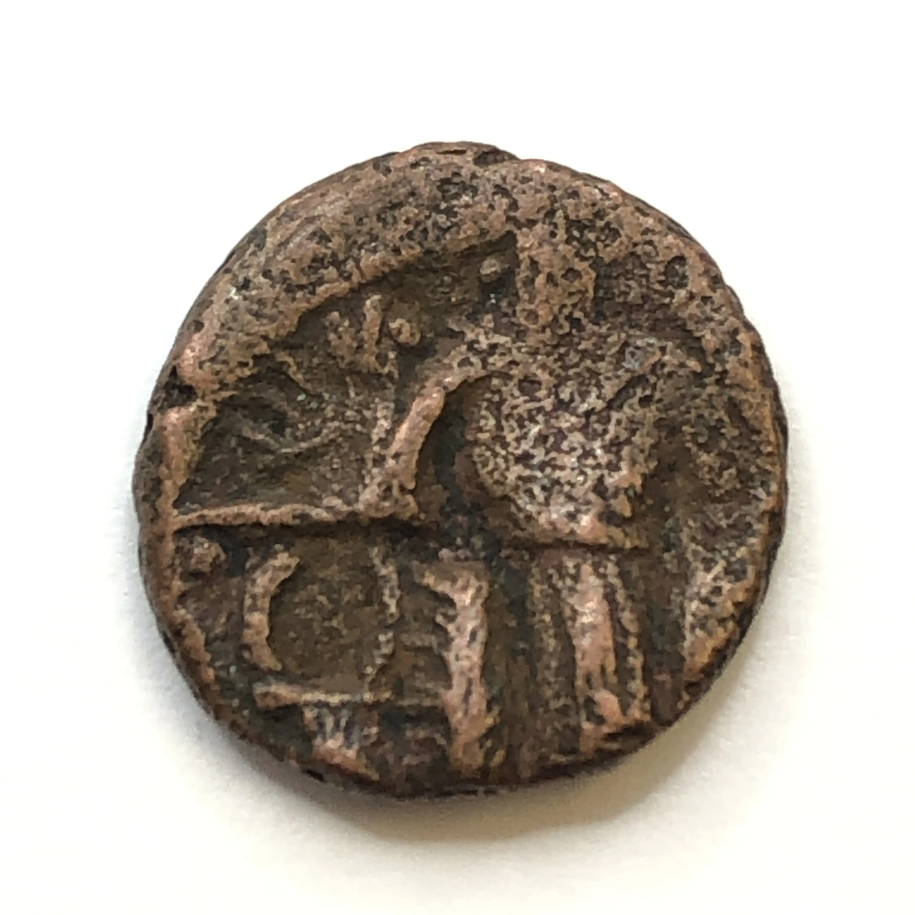 Ancient KUSHAN: Kanishka, ca. 127-151, AE 1/4 tetradrachm