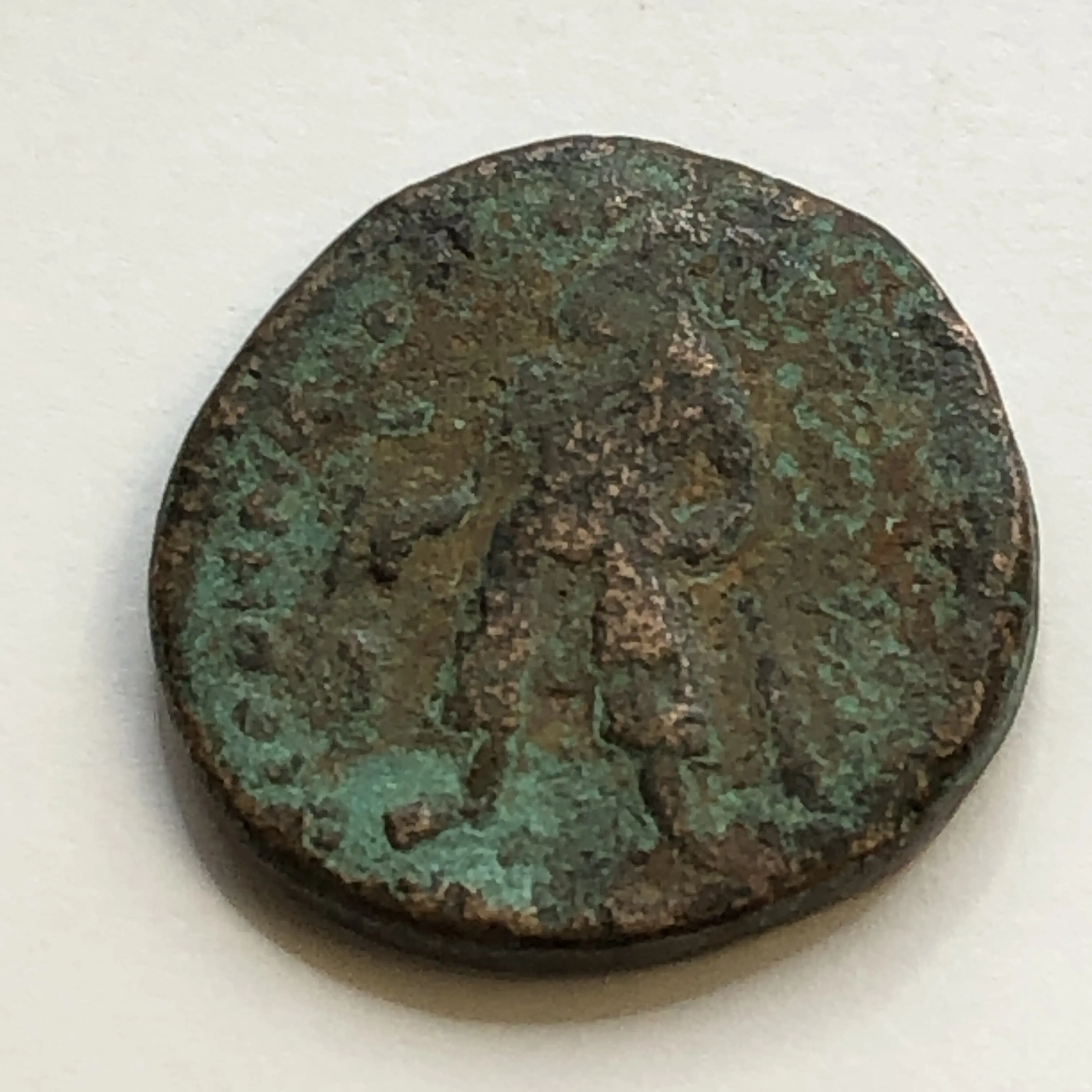 ANCIENT GREECE KUSHAN EMPIRE Kanishka I Copper tetradrachm 127-147AD
