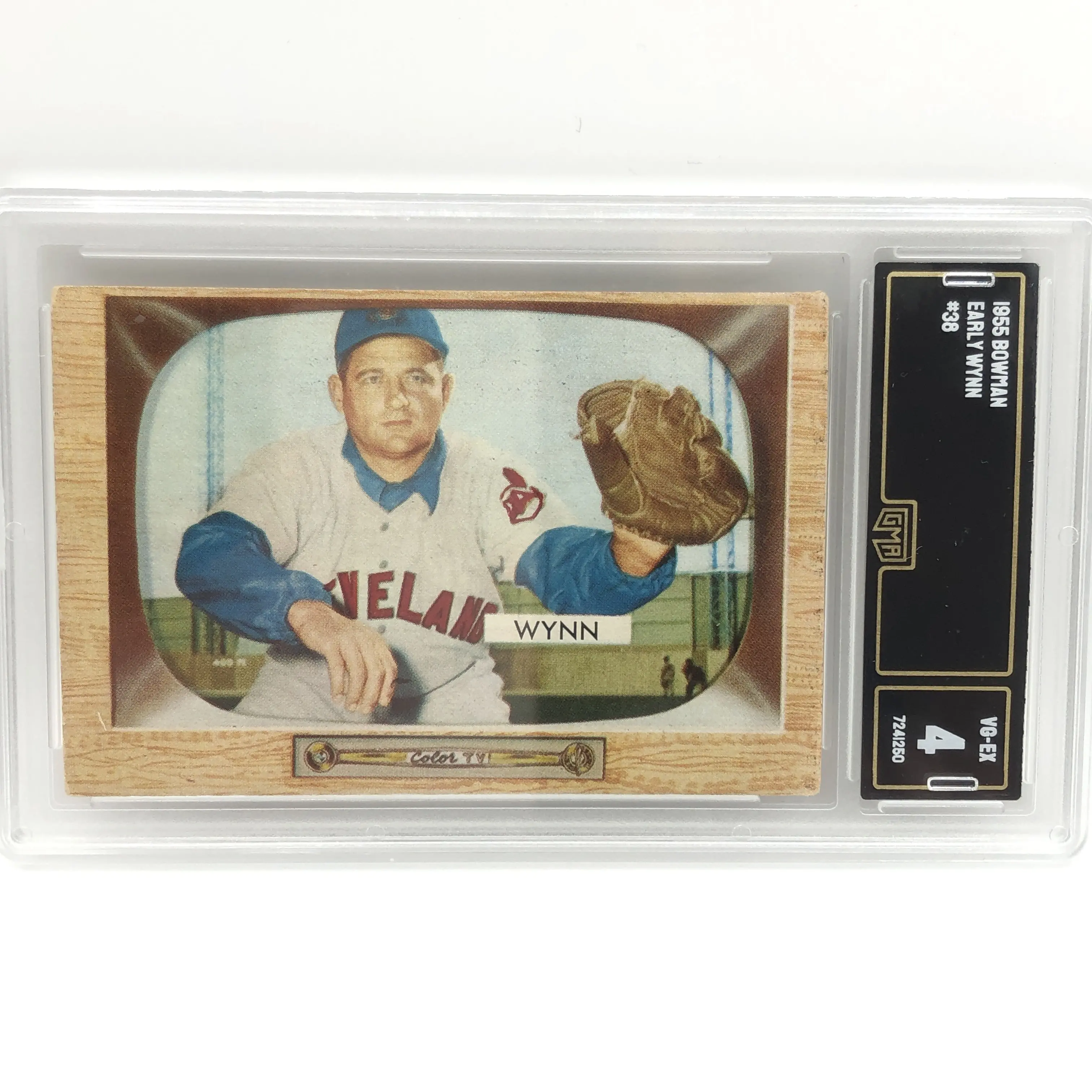 Graded 1955 Bowman Early Wynn HOF Baseball Card