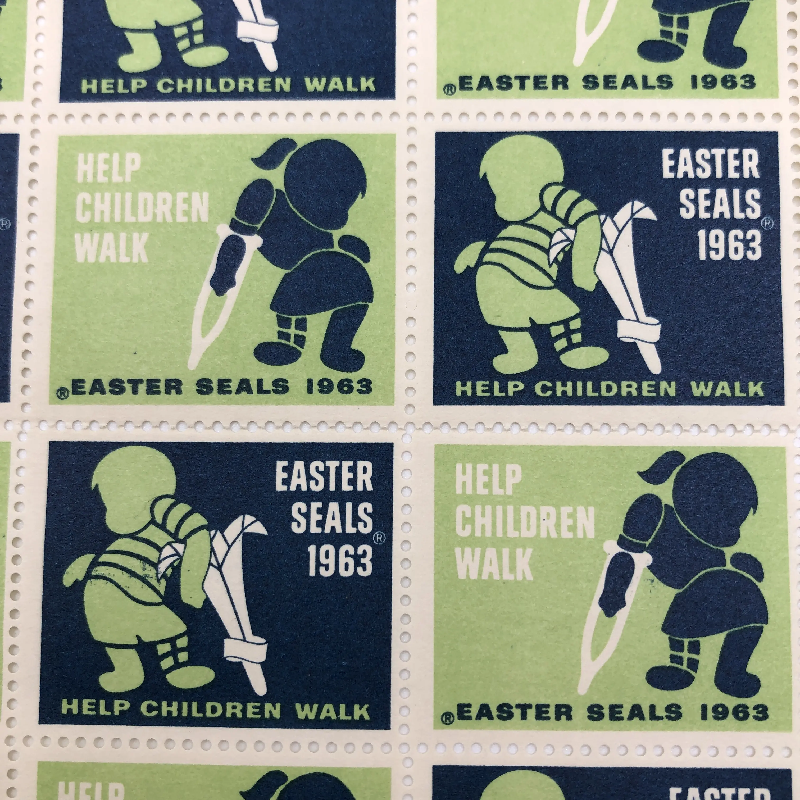 Uncut Collector Grade Sheet of Vintage Stamps, Mint State!