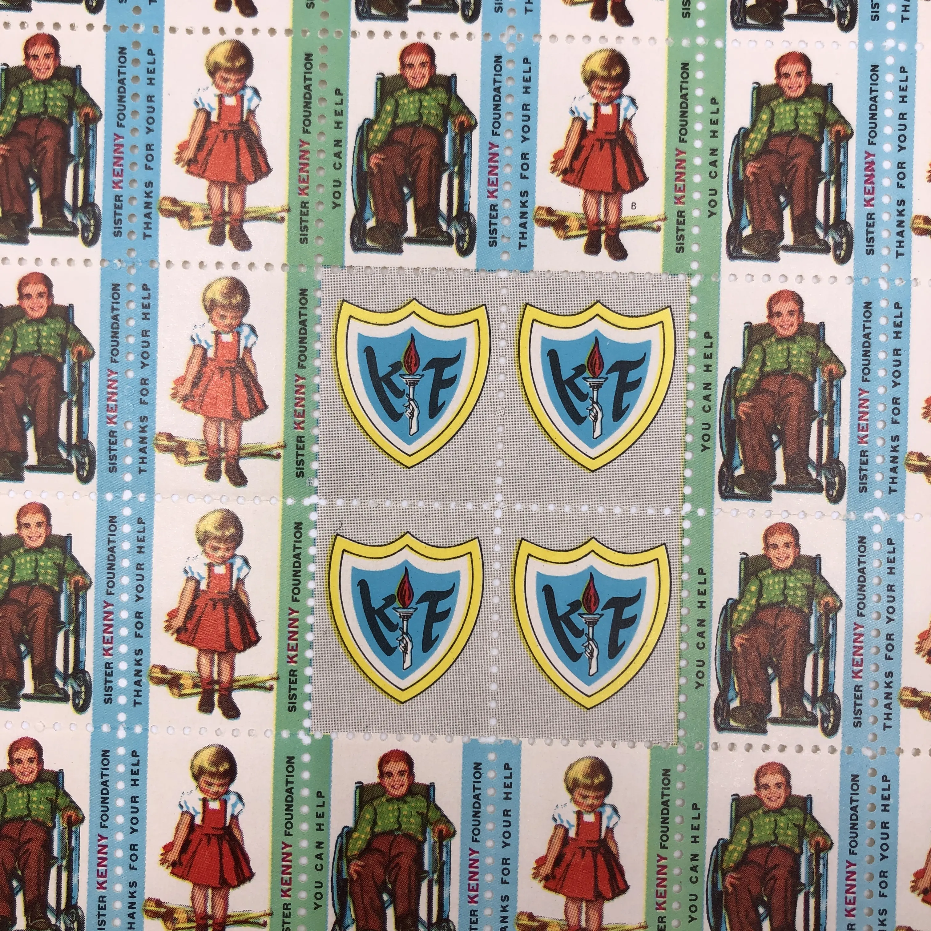 Uncut Collector Grade Sheet of Vintage Stamps, Mint State!