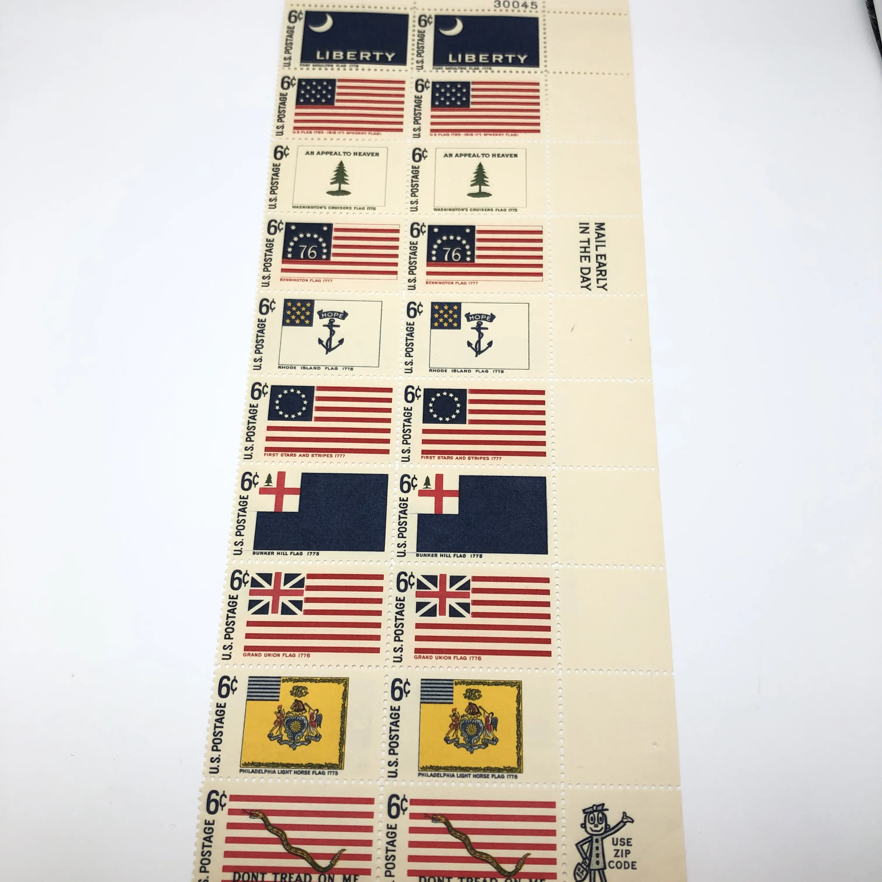 Uncut Collector Grade Sheet of Vintage Stamps, Mint State!