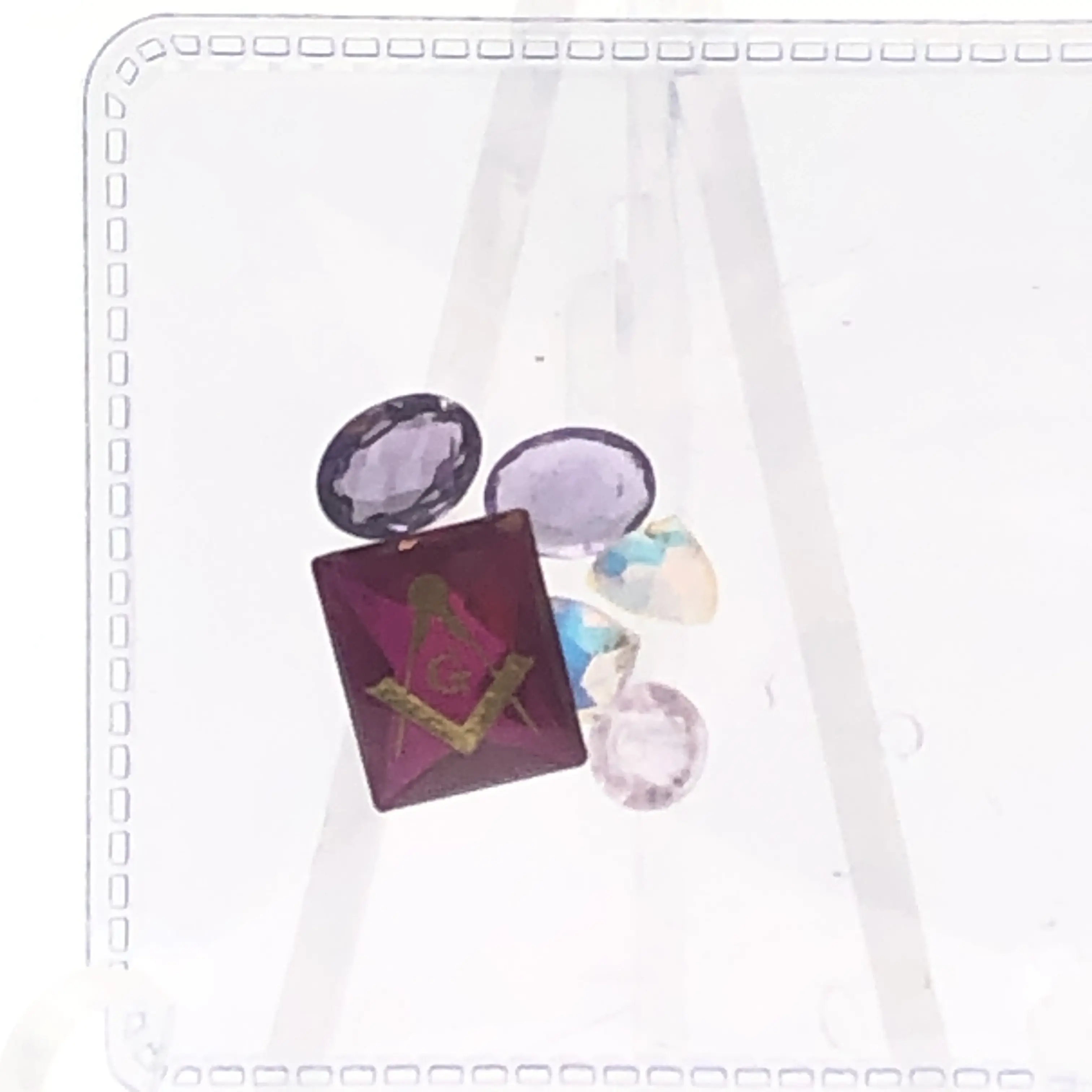 Miscellaneous Assorted Gem Stones Free Mason