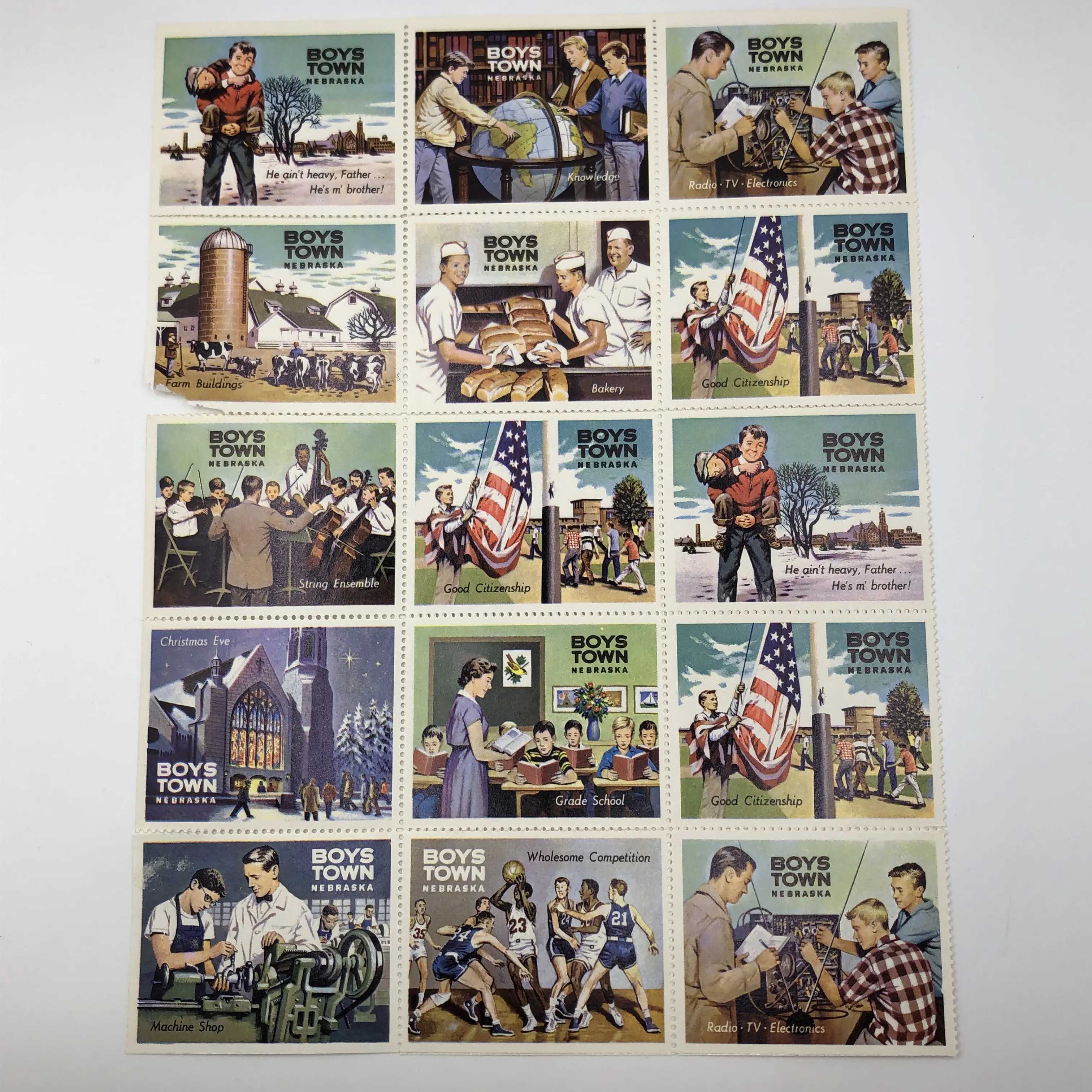 Uncut Sheet of Mint Condition Collector Stamps
