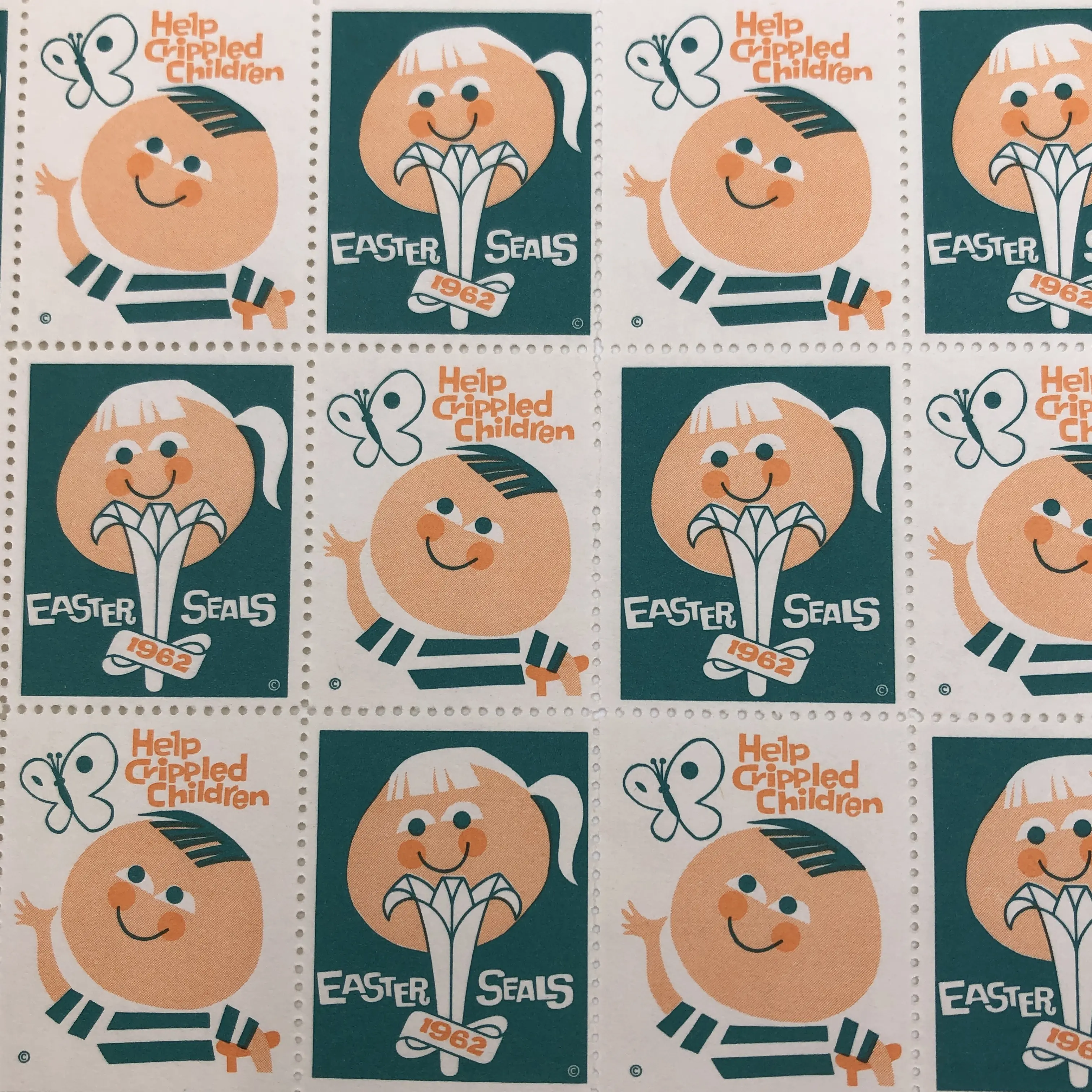 Uncut Sheet of Mint Condition Collector Stamps