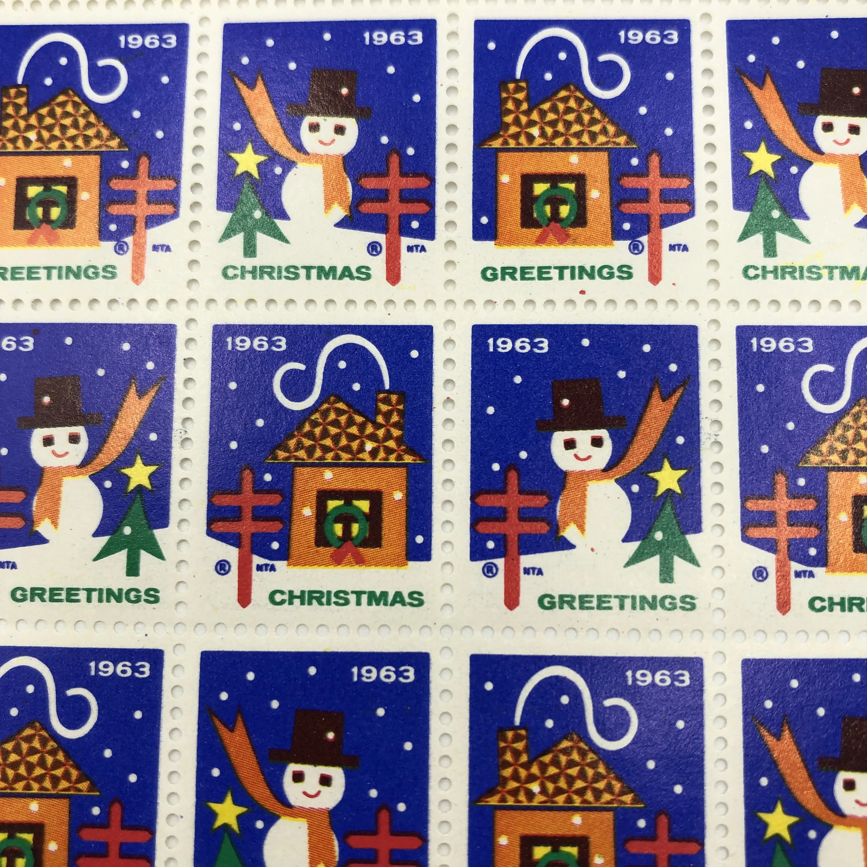 Uncut Sheet of Mint Condition Collector Stamps