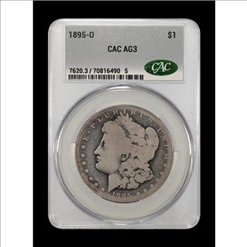 1895 O Morgan Silver Dollar Coin CAC AG3