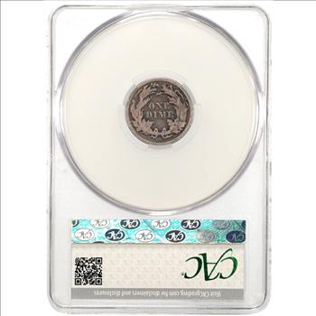 1876 CC Seated Liberty Dime CAC F15