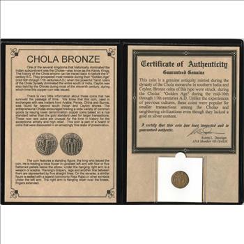 11th Century Chola Dynasty Bronze Coin
