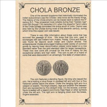 11th Century Chola Dynasty Bronze Coin